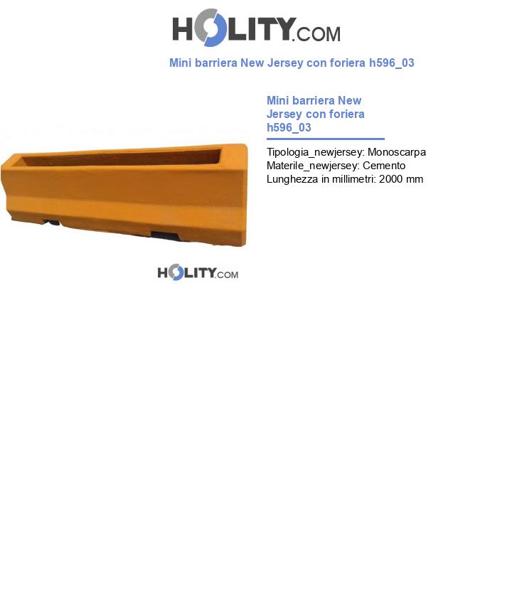 Mini barriera New Jersey con foriera h596_03