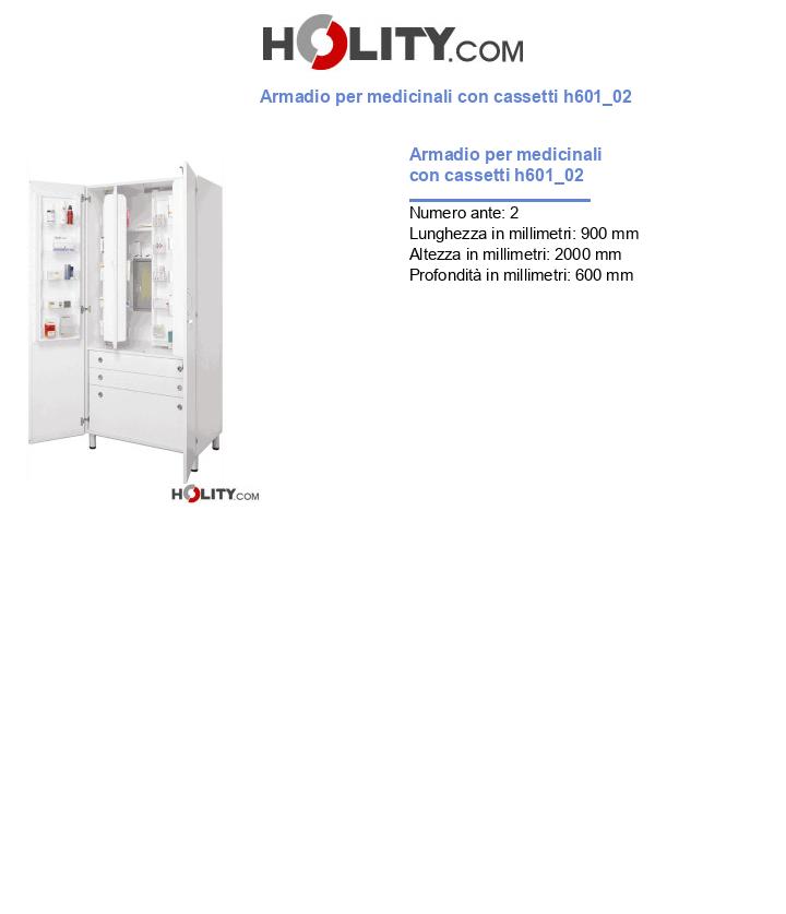 Armadio per medicinali con cassetti h601_02