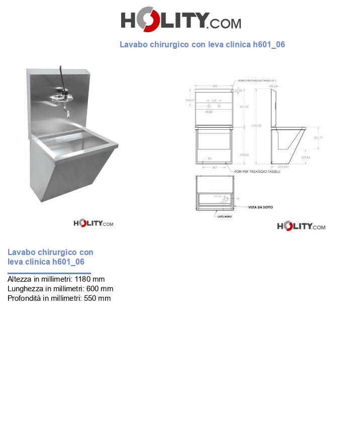 Lavabo chirurgico con leva clinica h601_06