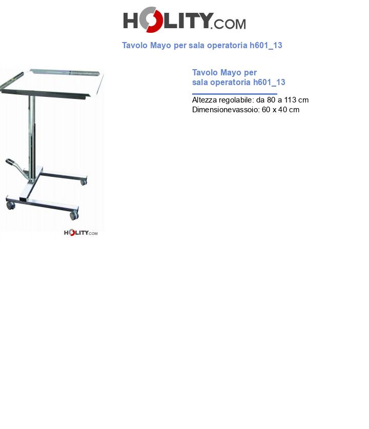 Tavolo Mayo per sala operatoria h601_13