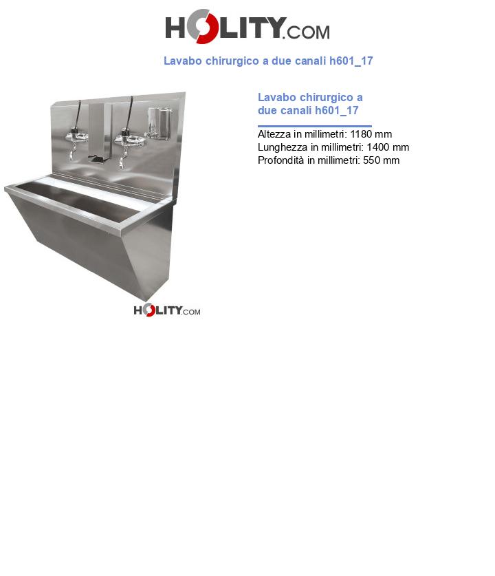 Lavabo chirurgico a due canali h601_17