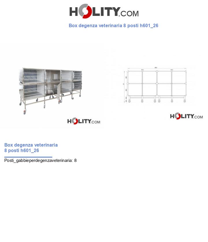Box degenza veterinaria 8 posti h601_26