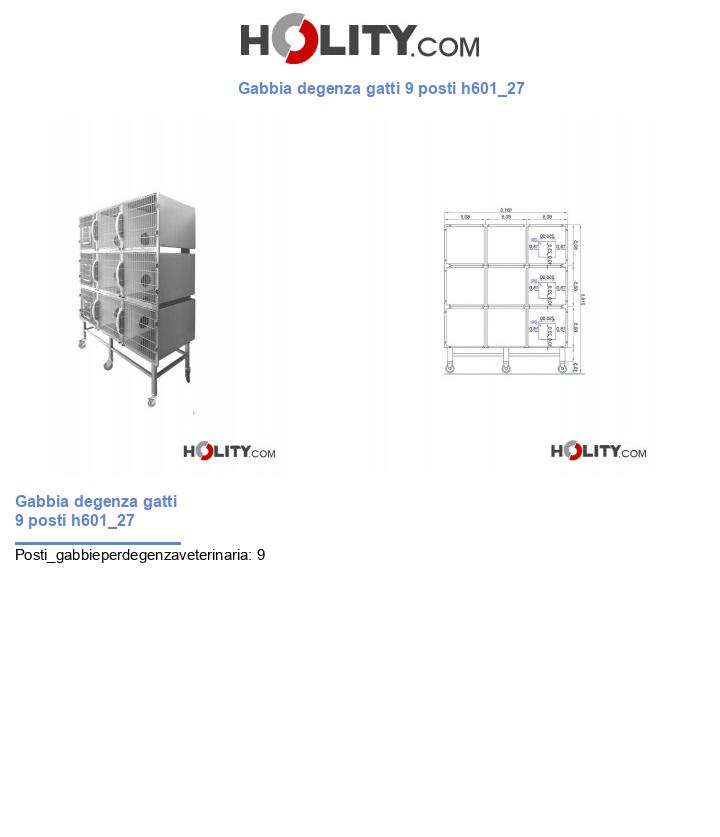 Gabbia degenza gatti 9 posti h601_27