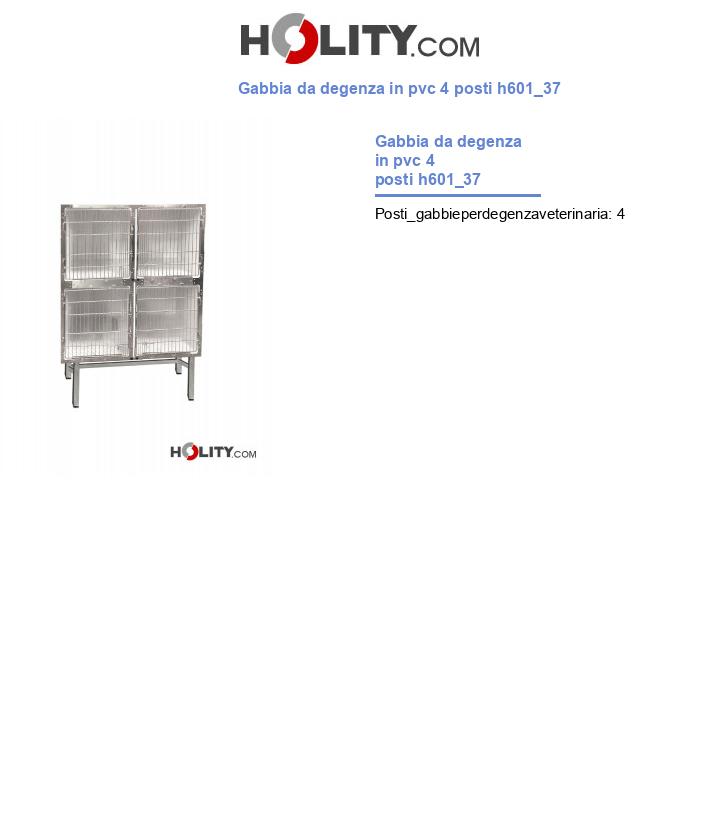Gabbia da degenza in pvc 4 posti h601_37