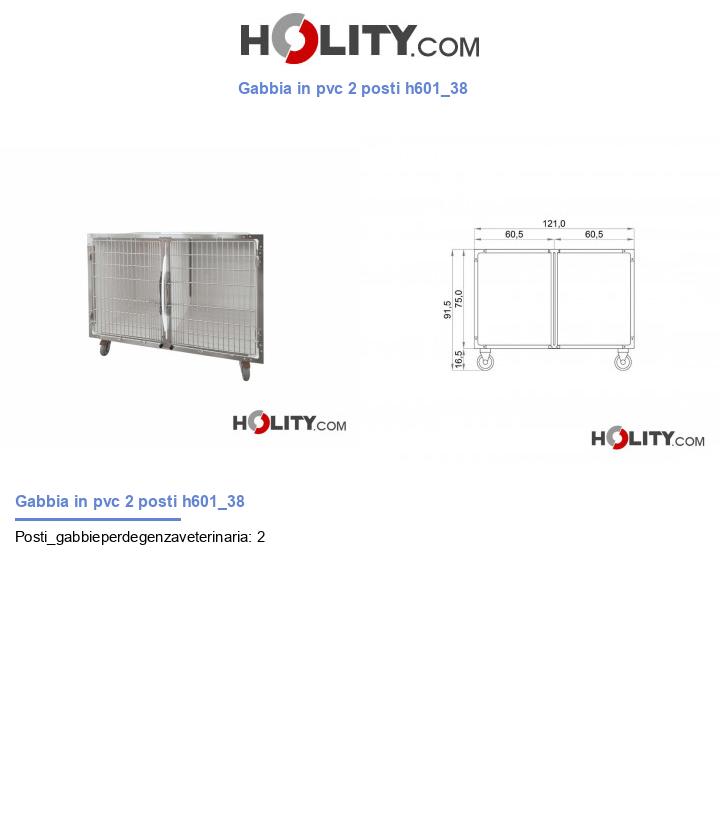 Gabbia in pvc 2 posti h601_38