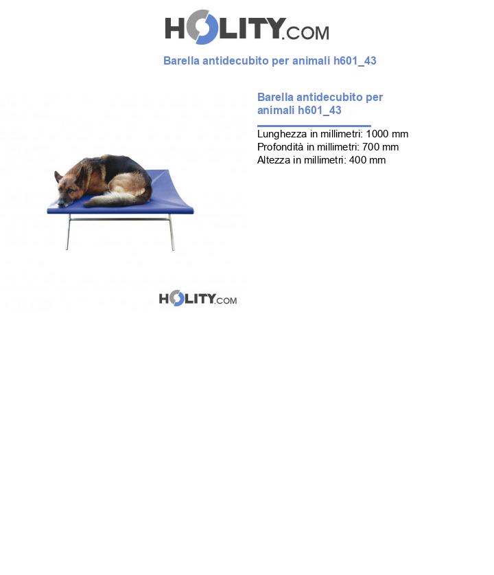 Barella antidecubito per animali h601_43