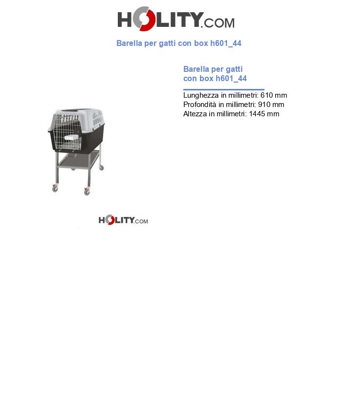 Barella per gatti con box h601_44