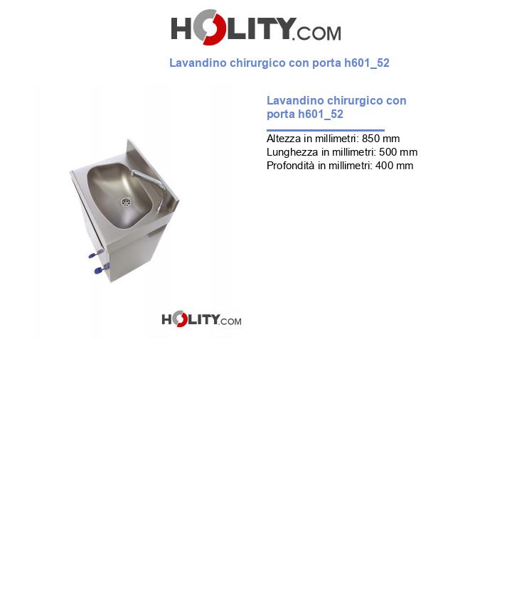 Lavandino chirurgico con porta h601_52
