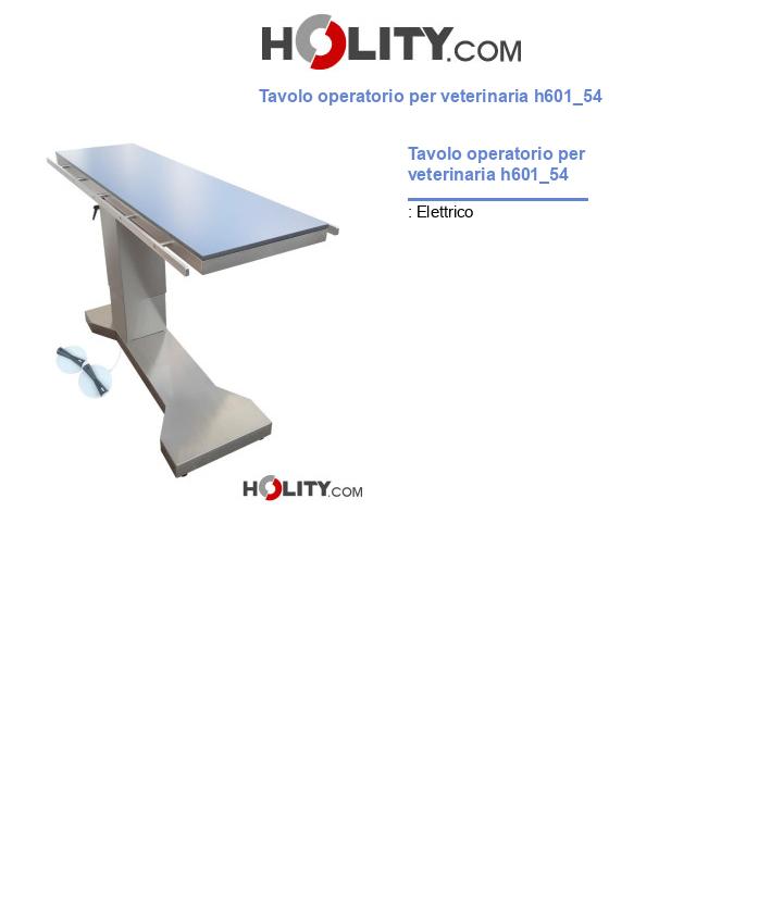 Tavolo operatorio per veterinaria h601_54