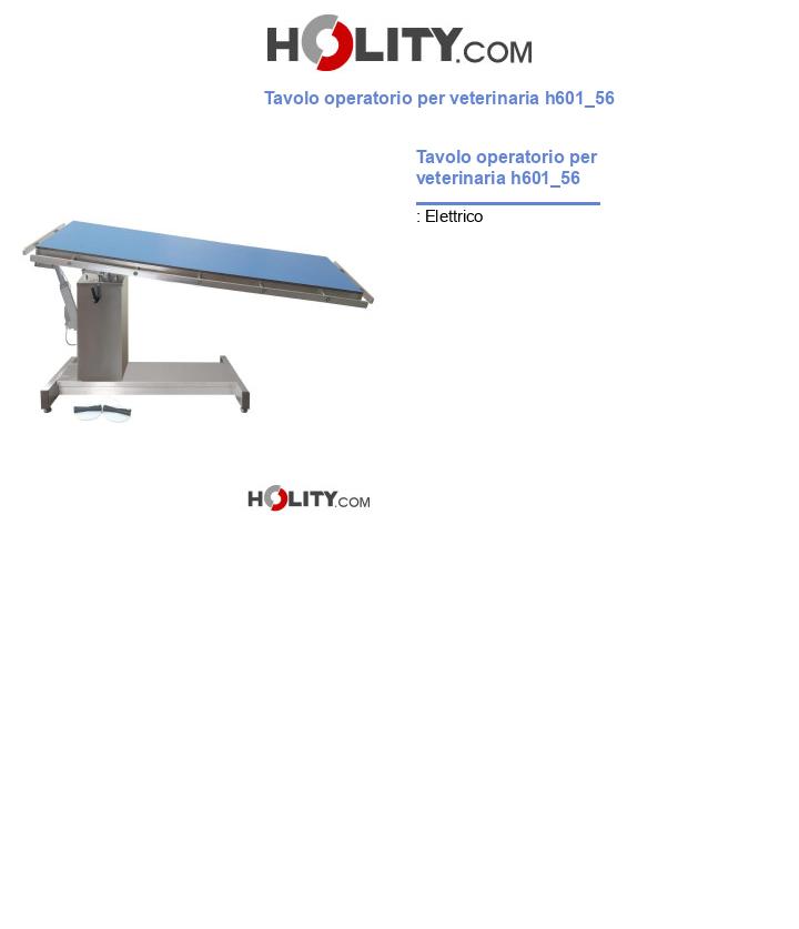 Tavolo operatorio per veterinaria h601_56