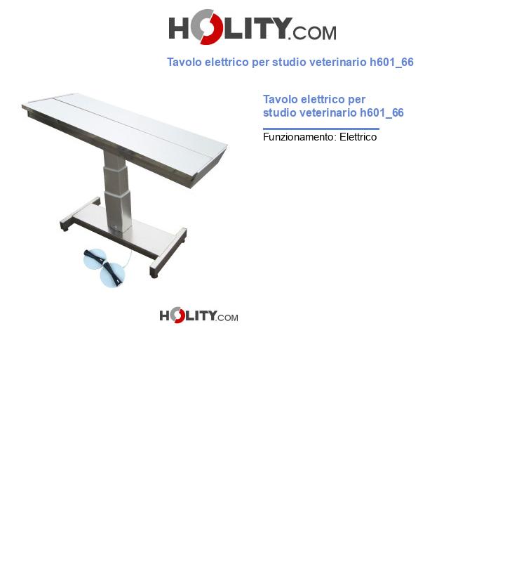 Tavolo elettrico per studio veterinario h601_66