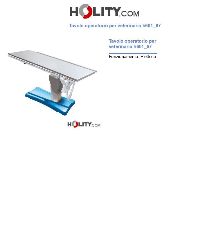 Tavolo operatorio per veterinaria h601_67