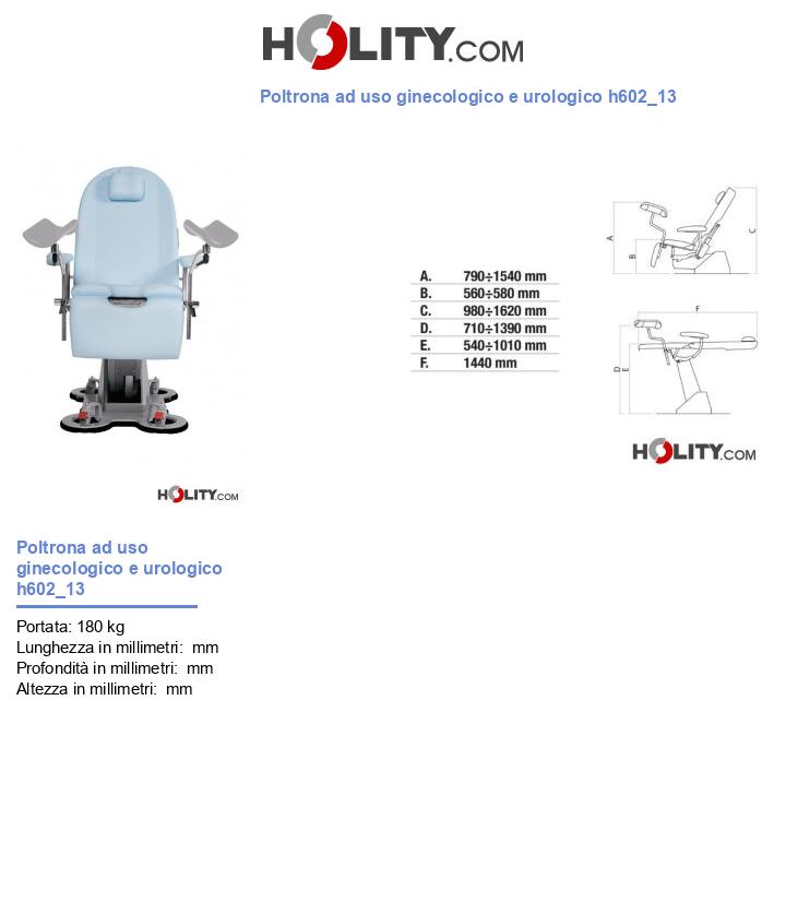Poltrona ad uso ginecologico e urologico h602_13