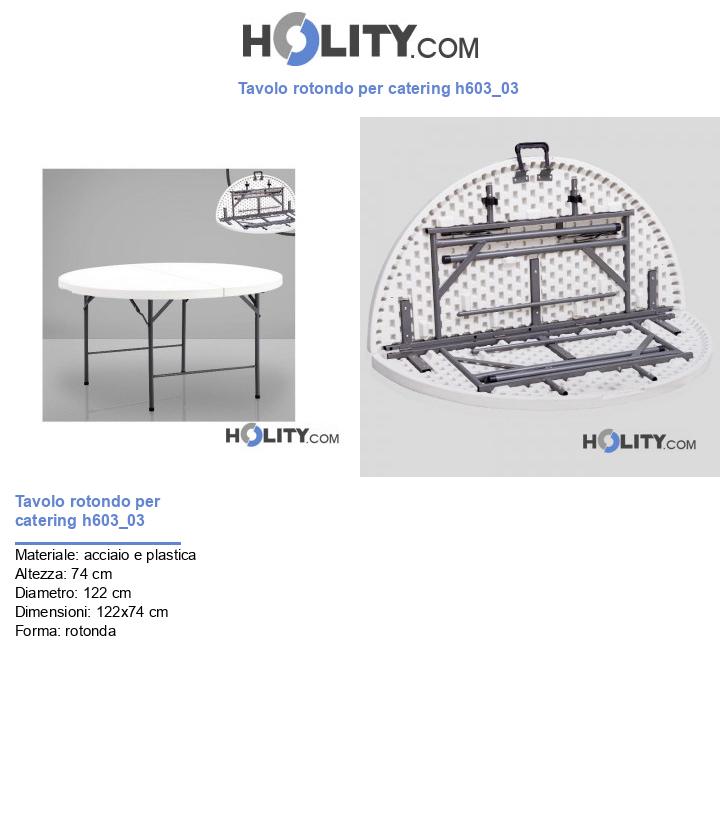 Tavolo rotondo per catering h603_03