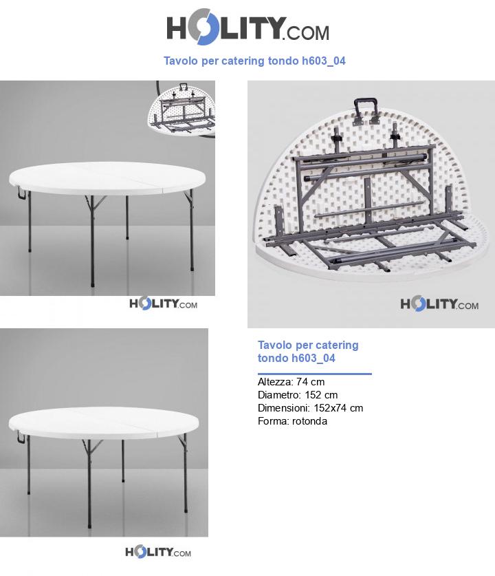 Tavolo per catering tondo h603_04