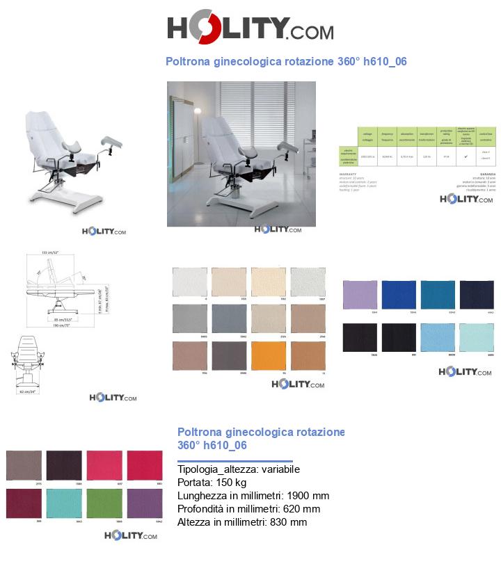 Poltrona ginecologica rotazione 360° h610_06