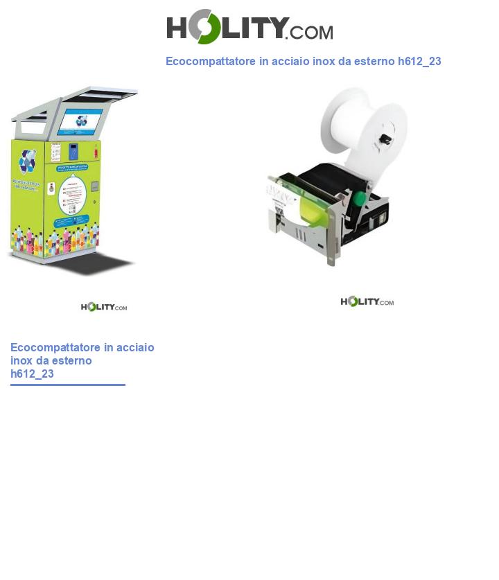 Ecocompattatore in acciaio inox da esterno h612_23