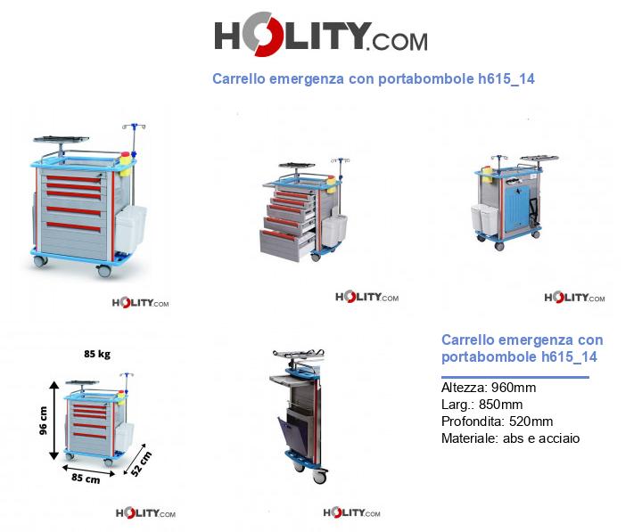 Carrello emergenza con portabombole h615_14