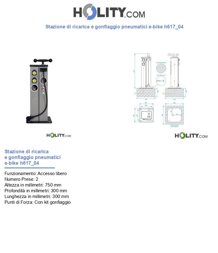 Stazione di ricarica e gonfiaggio pneumatici e-bike h617_04
