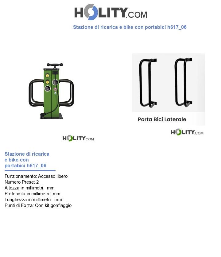 Stazione di ricarica e bike con portabici h617_06