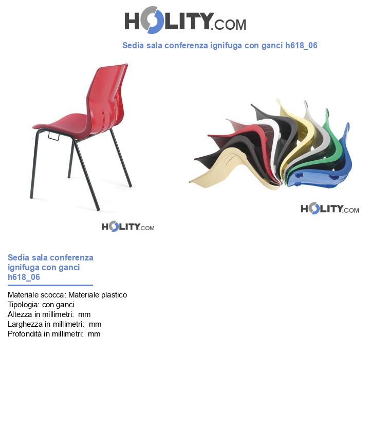 Sedia sala conferenza ignifuga con ganci h618_06