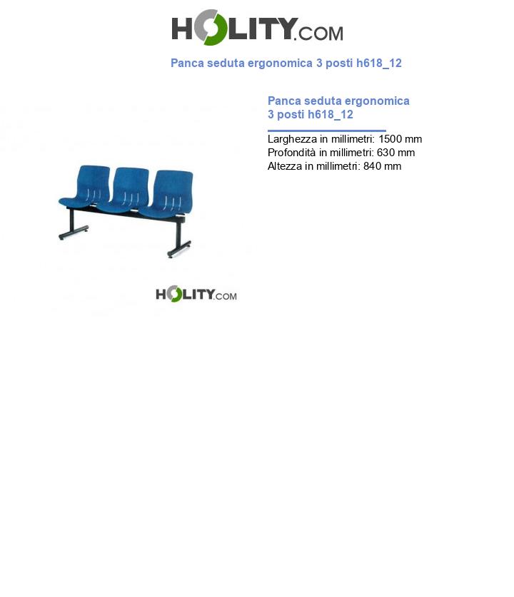Panca seduta ergonomica 3 posti h618_12