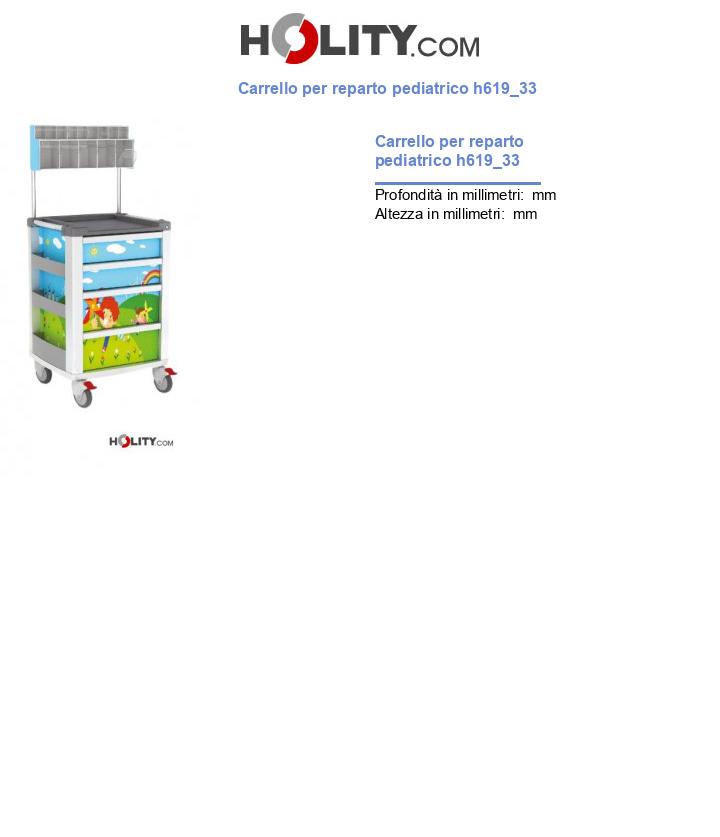 Carrello per reparto pediatrico h619_33