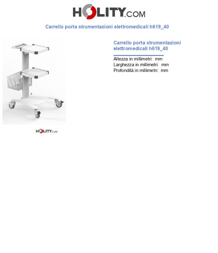 Carrello porta strumentazioni elettromedicali h619_40