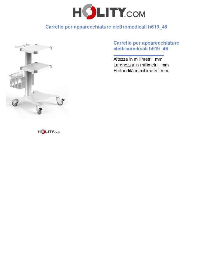 Carrello per apparecchiature elettromedicali h619_46