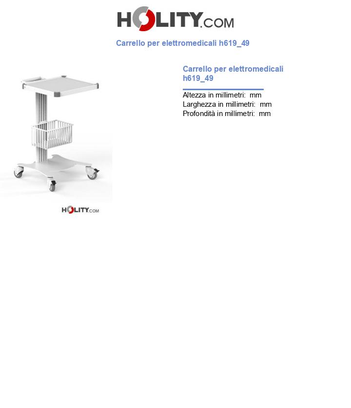 Carrello per elettromedicali h619_49