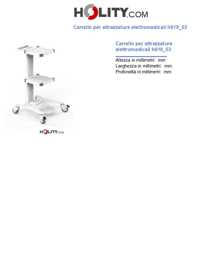 Carrello per attrezzature elettromedicali h619_53