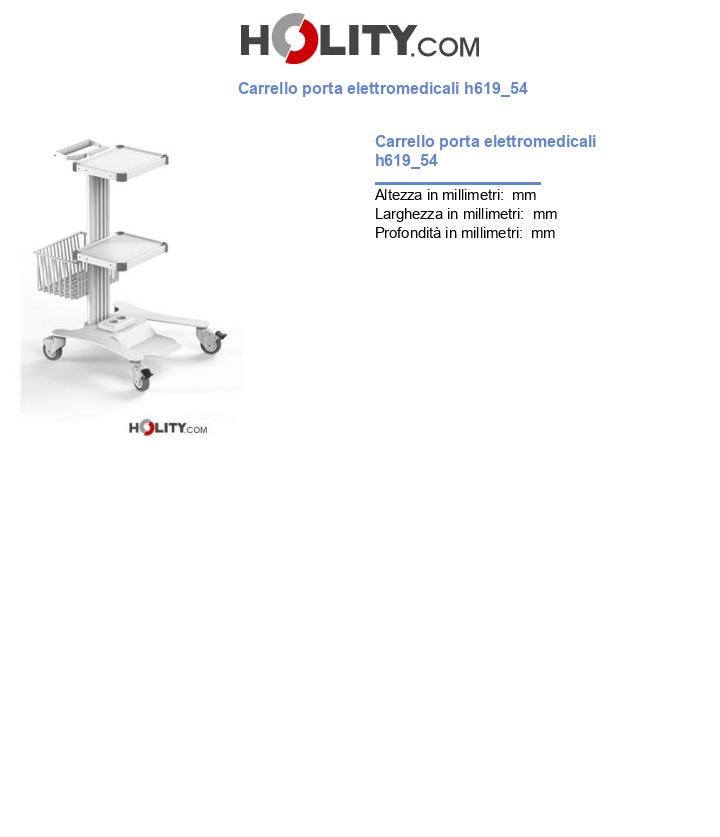 Carrello porta elettromedicali h619_54