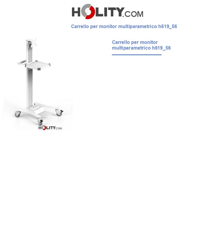Carrello per monitor multiparametrico h619_56