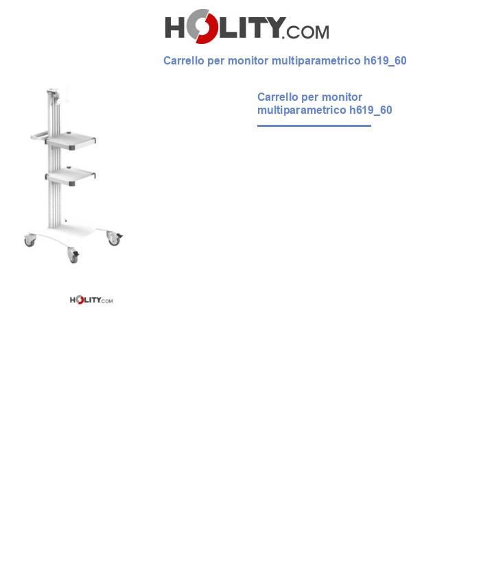 Carrello per monitor multiparametrico h619_60