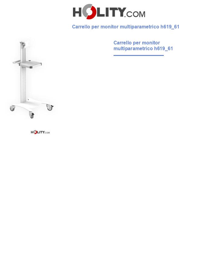 Carrello per monitor multiparametrico h619_61