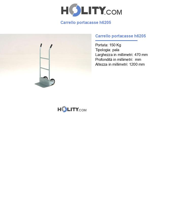 Carrello portacasse h6205