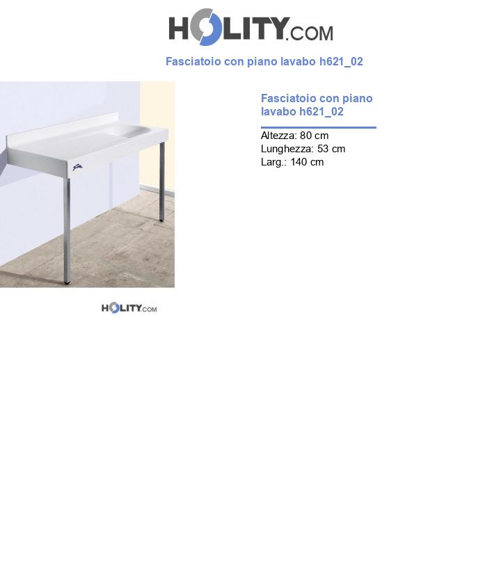 Fasciatoio con piano lavabo h621_02