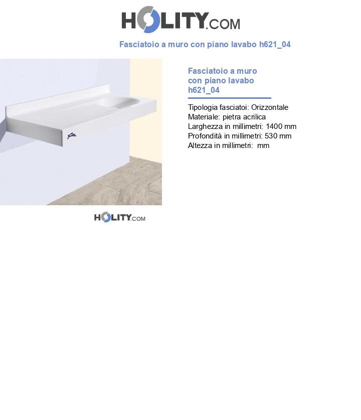 Fasciatoio a muro con piano lavabo h621_04