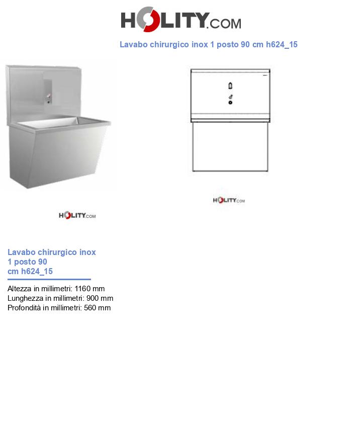 Lavabo chirurgico inox 1 posto 90 cm h624_15