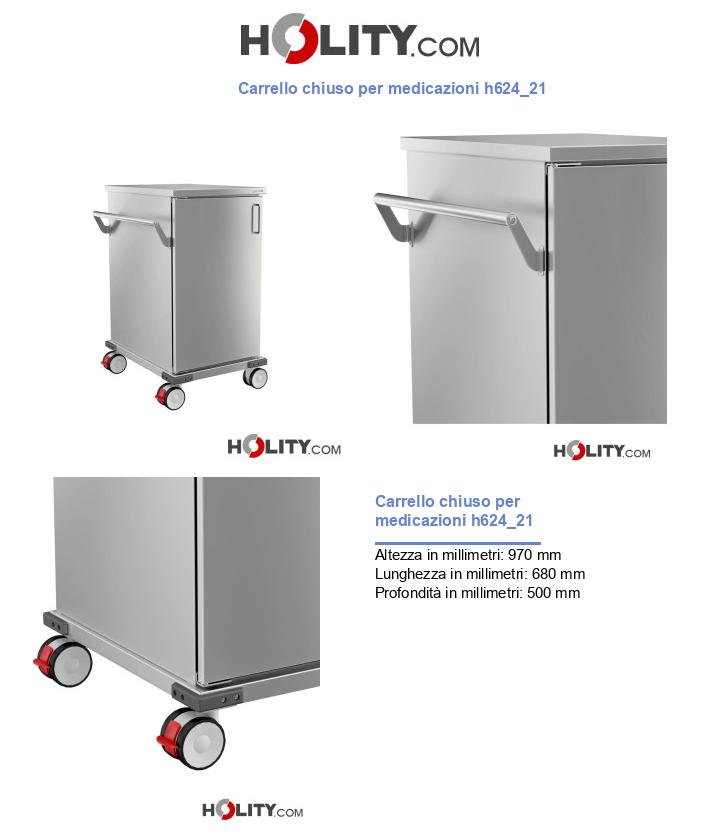 Carrello chiuso per medicazioni h624_21