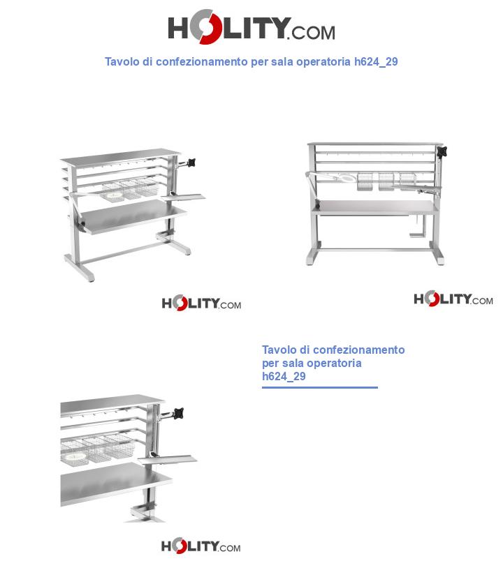 Tavolo di confezionamento per sala operatoria h624_29