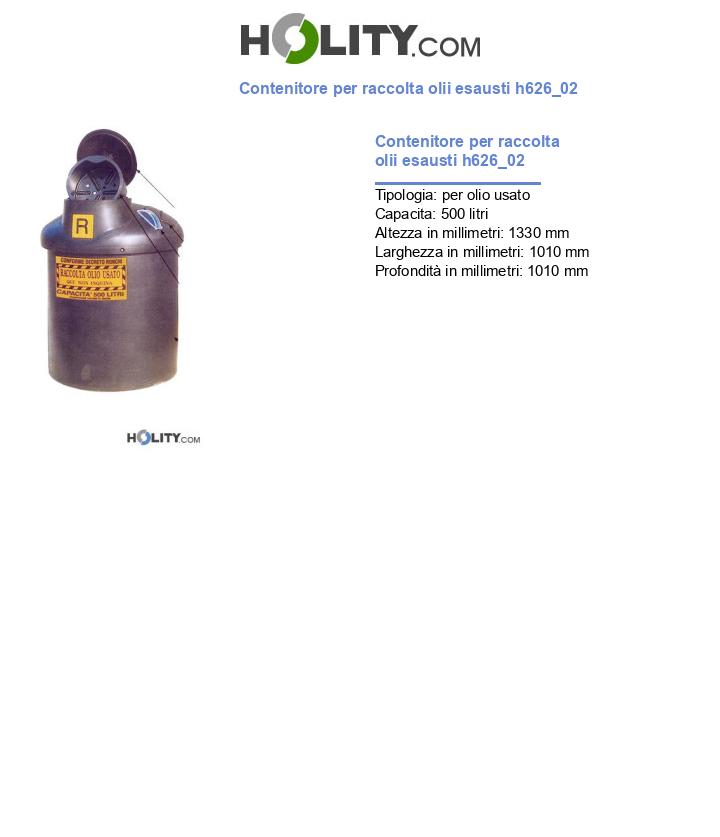 Contenitore per raccolta olii esausti h626_02