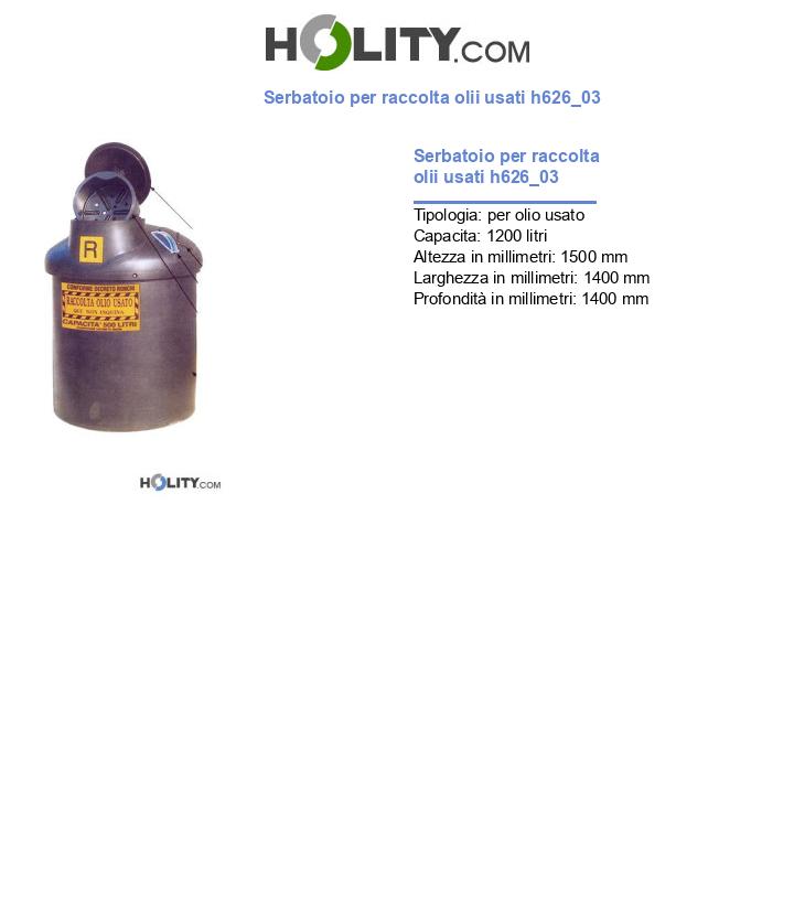 Serbatoio per raccolta olii usati h626_03