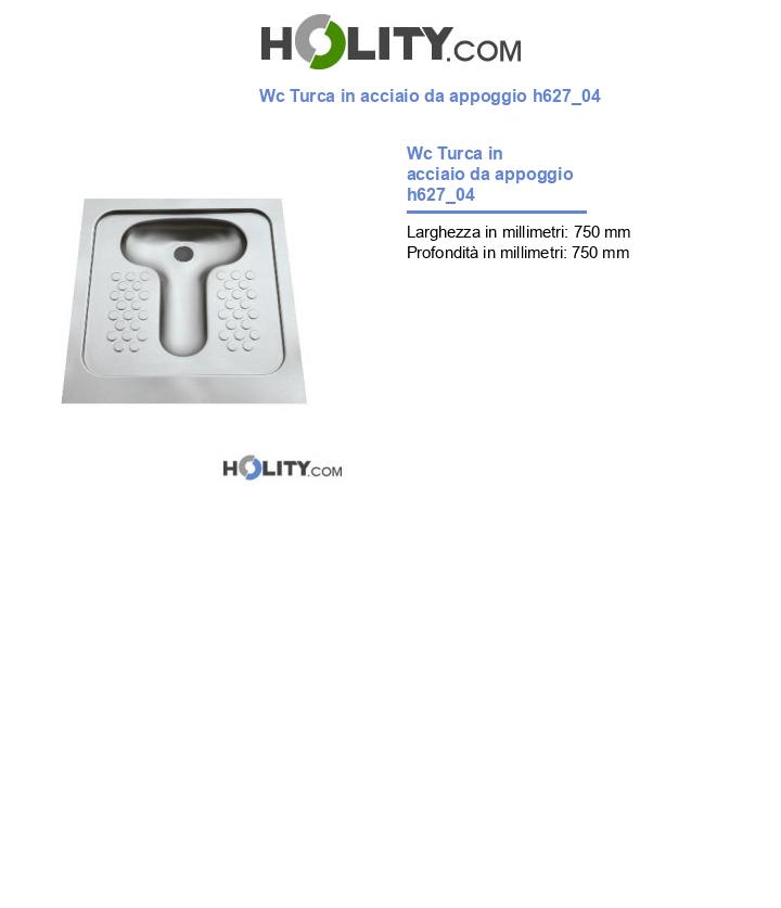 Wc Turca in acciaio da appoggio h627_04