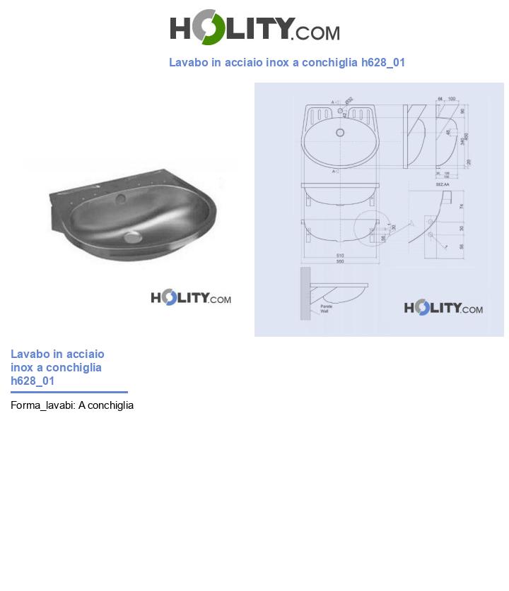 Lavabo in acciaio inox a conchiglia h628_01