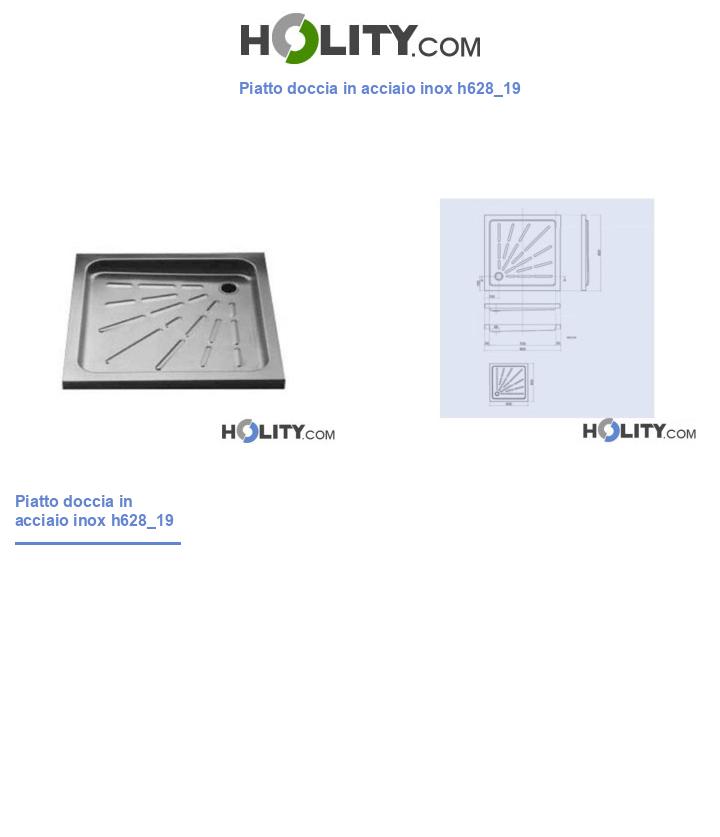 Piatto doccia in acciaio inox h628_19