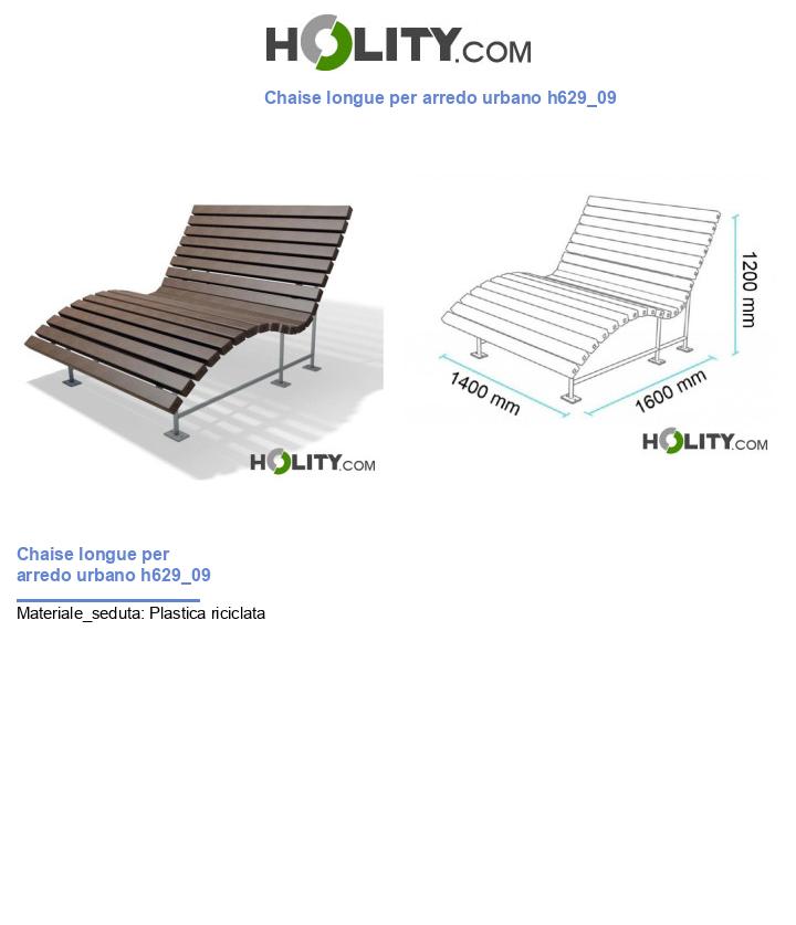 Chaise longue per arredo urbano h629_09