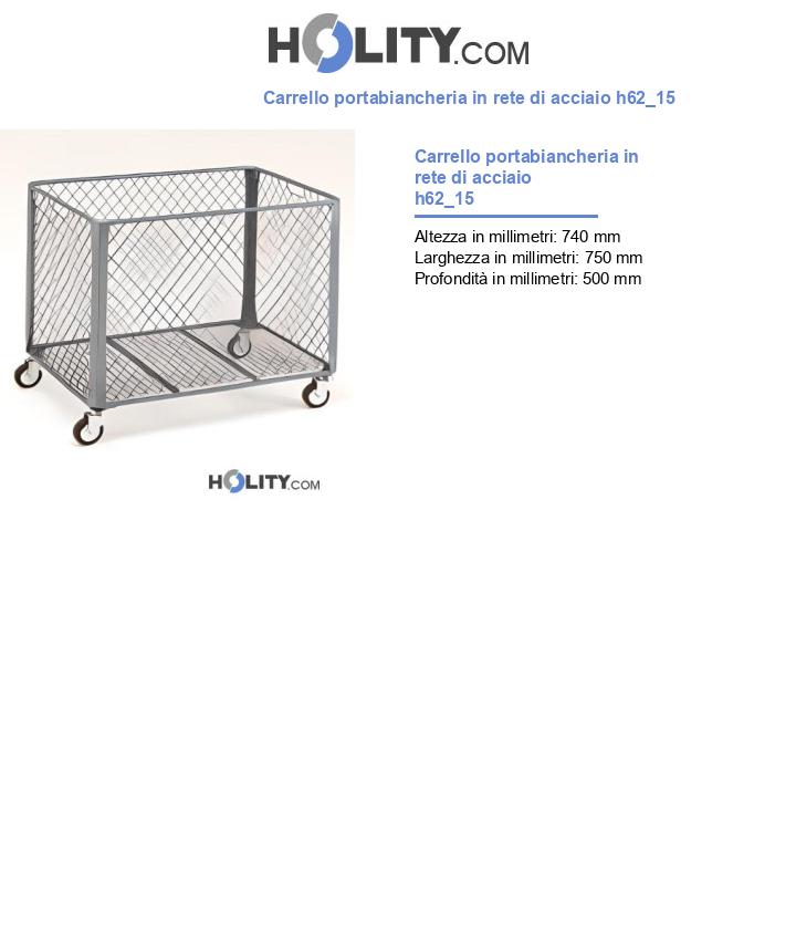 Carrello portabiancheria in rete di acciaio h62_15