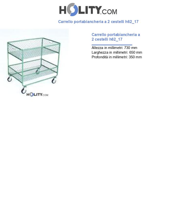 Carrello portabiancheria a 2 cestelli h62_17