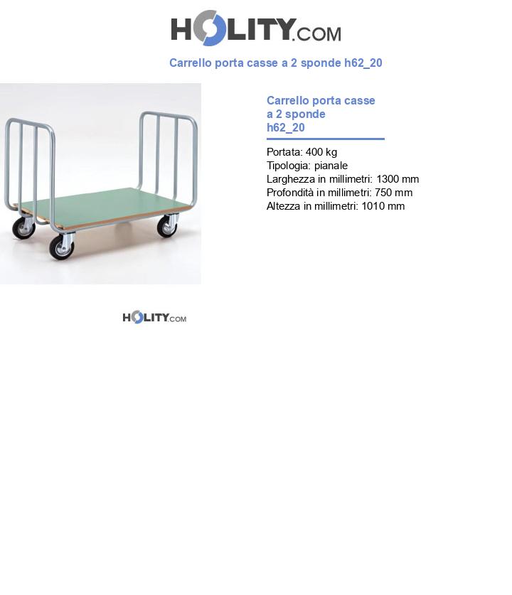 Carrello porta casse a 2 sponde h62_20